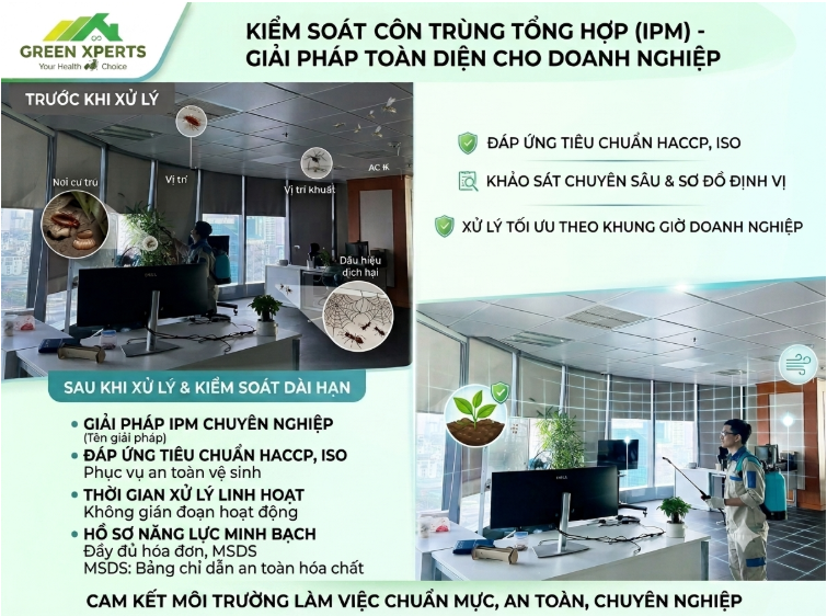 Giải Pháp Kiểm Soát Dịch Hại Tổng Hợp (IPM) Dành Cho Doanh Nghiệp: Chuẩn Hóa Không Gian Bảo Vệ Thương Hiệu Và Tối Ưu Hóa Tài Sản 