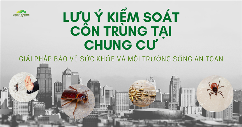 LƯU Ý KIỂM SOÁT CÔN TRÙNG TẠI CHUNG CƯ: GIẢI PHÁP BẢO VỆ SỨC KHỎE VÀ MÔI TRƯỜNG SỐNG AN TOÀN